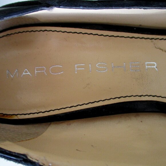 Marc Fisher "Violat" Womens Black Suede .5" Platform Peep w/3.5" Heel- Size 8.5M - Picture 9 of 11
